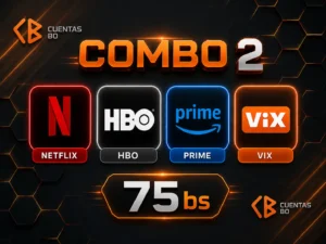 Combo NETFLIX, HBO, Prime video, Vix