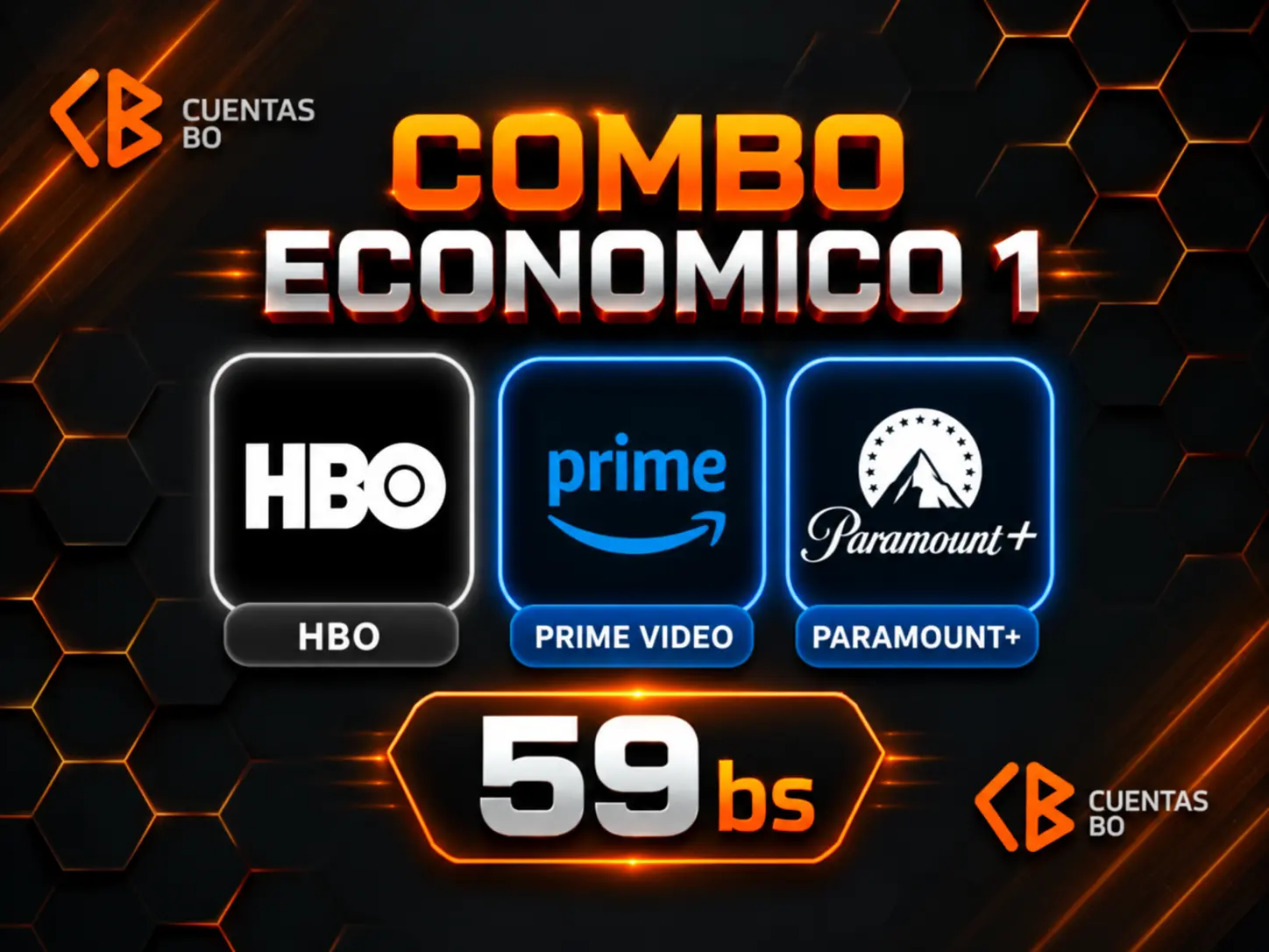 Oferta Streaming: HBO + Prime Video + Paramount | Bolivia